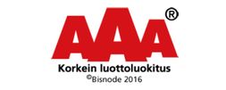 Logo AAA Korkein luottoluokitus Bisnode 2016